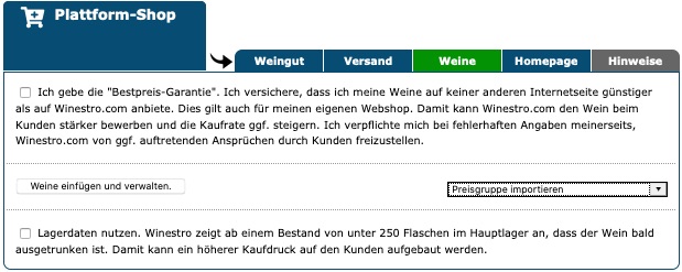 Set wines for sale and prices